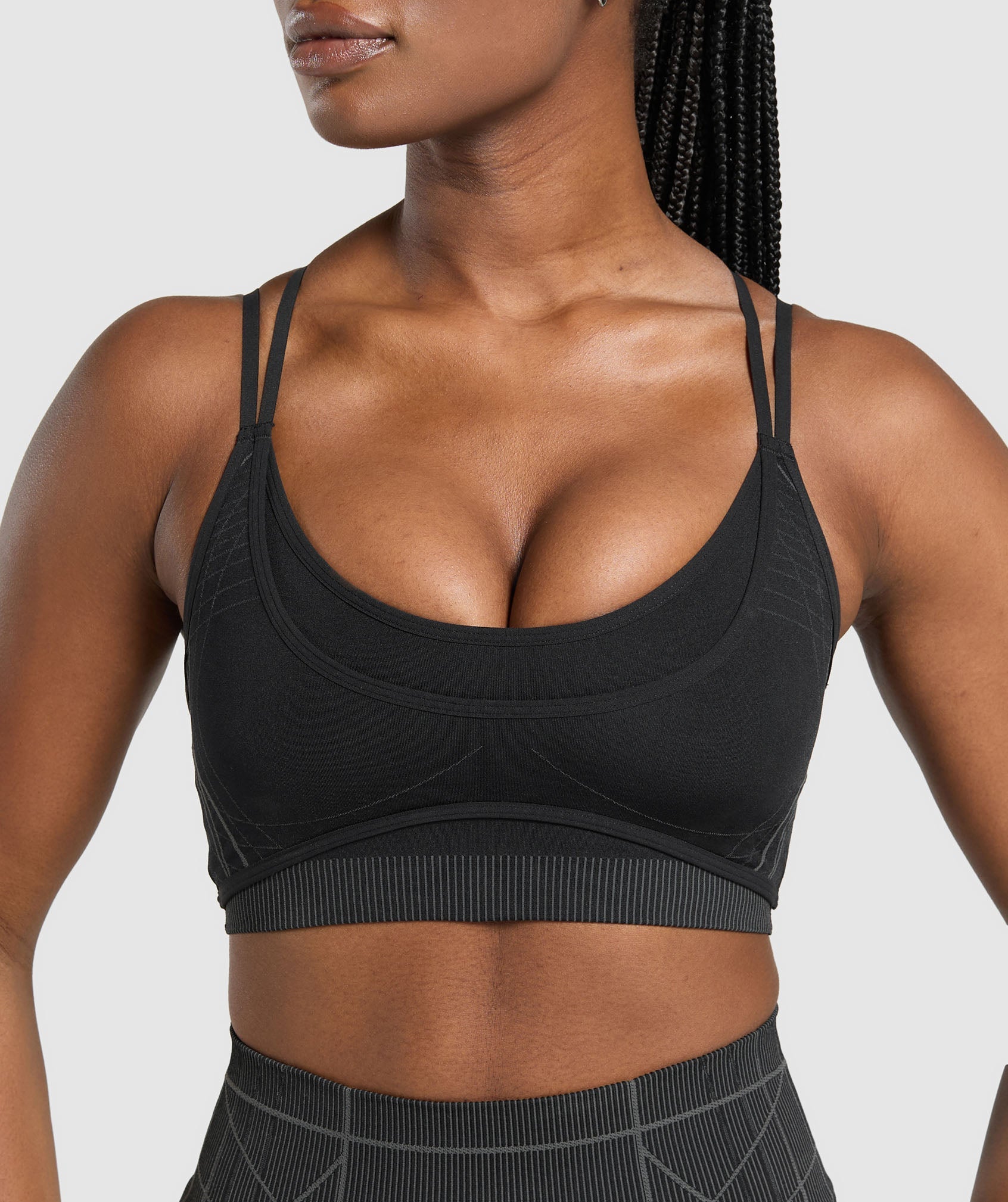 Women's Gymshark Apex Seamless Strappy Sports Bra Black