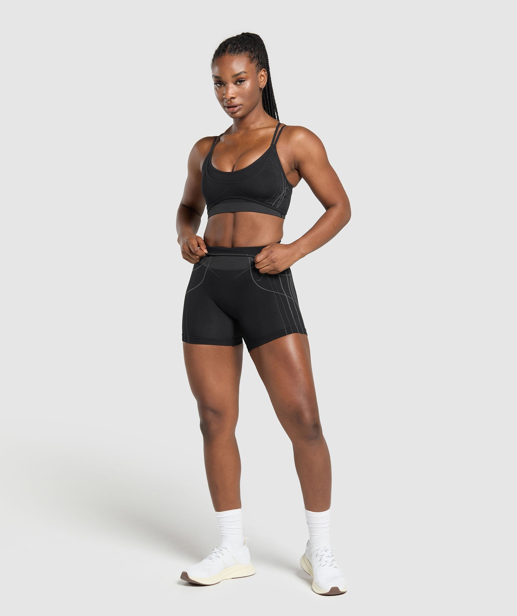 Women's Gymshark Apex Seamless Strappy Sports Bra Black