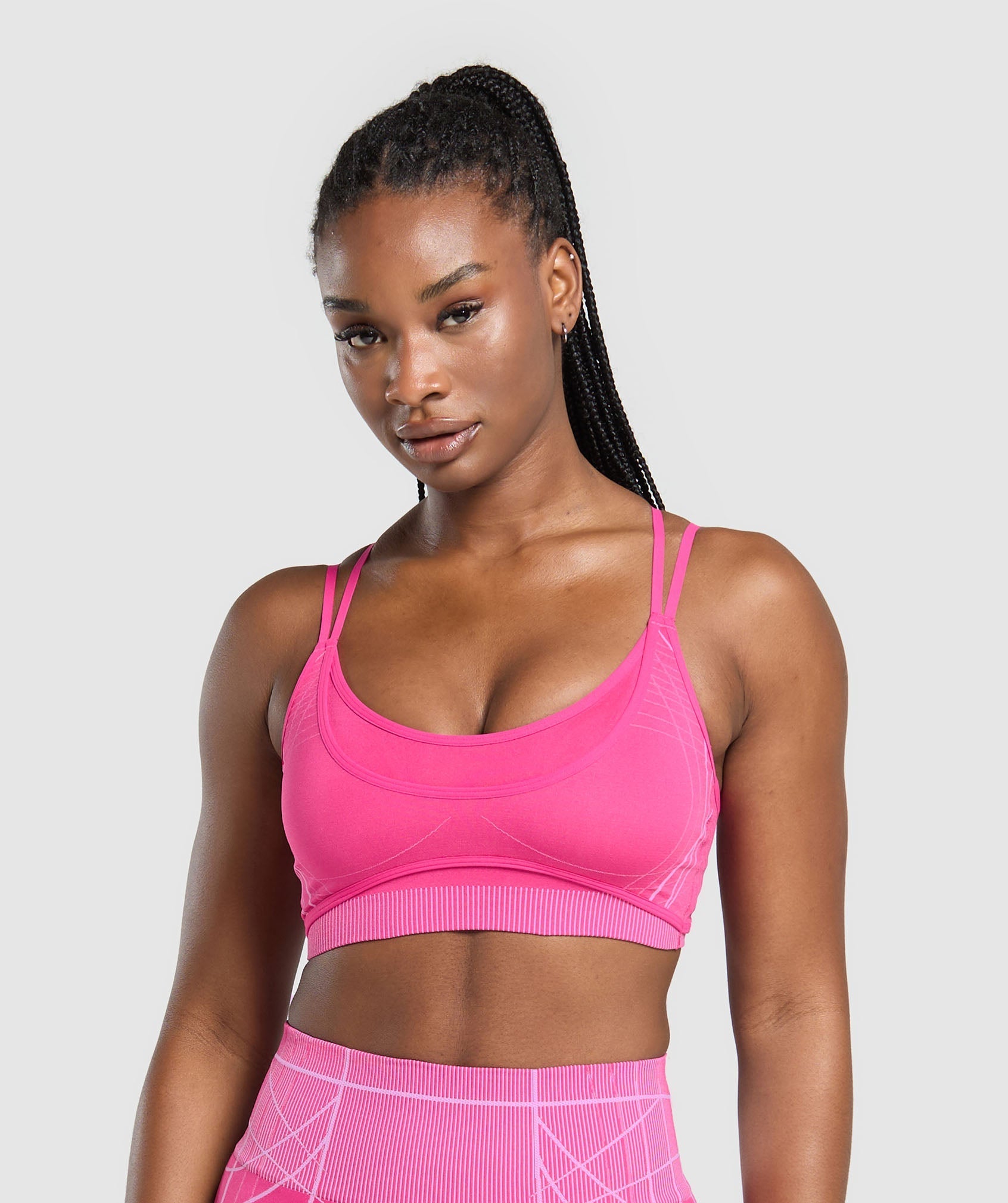 Women's Gymshark Apex Seamless Strappy Sports Bra Valley Pink