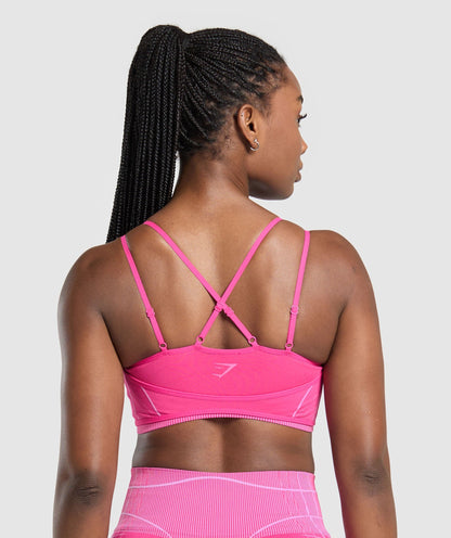 Women's Gymshark Apex Seamless Strappy Sports Bra Valley Pink
