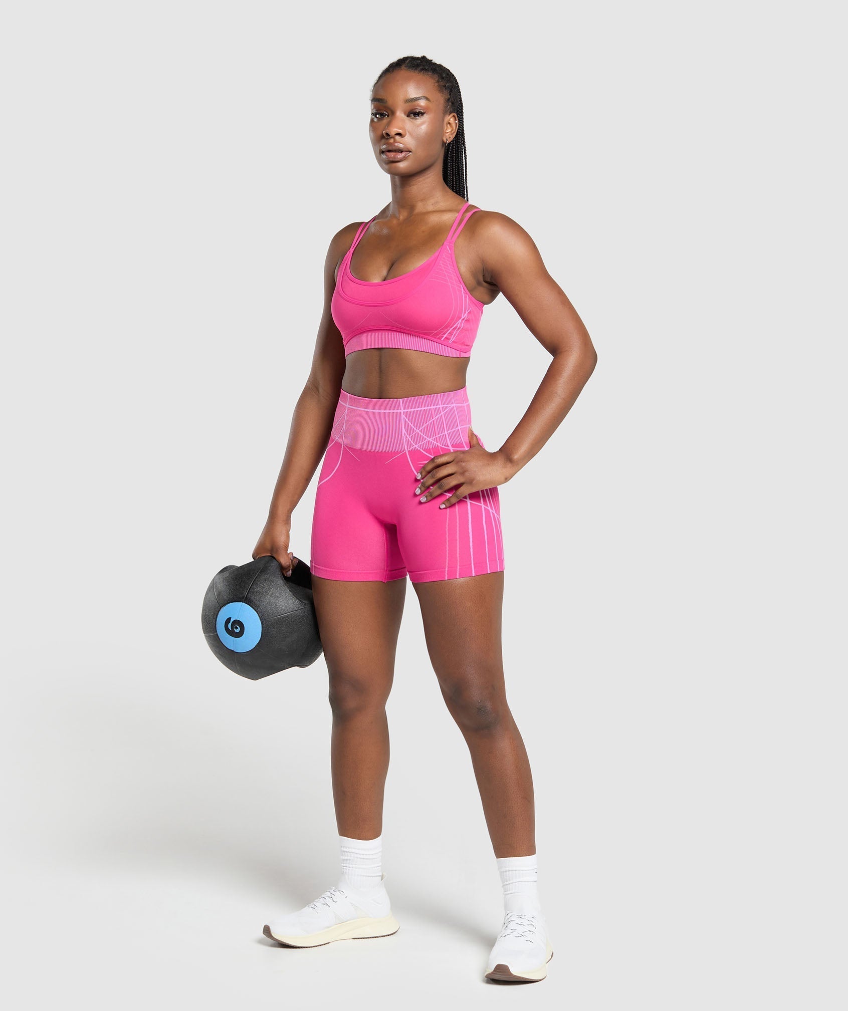 Women's Gymshark Apex Seamless Strappy Sports Bra Valley Pink