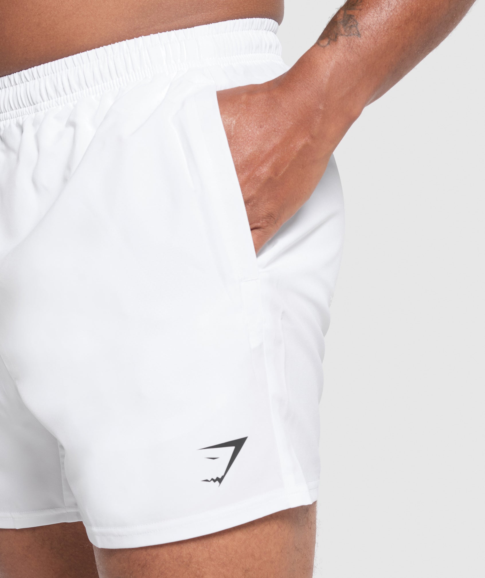 Gymshark Arrival 5" Shorts White