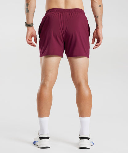 Gymshark Arrival 5" Shorts Plum Pink