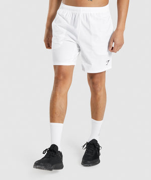 Gymshark Arrival 7" Shorts White