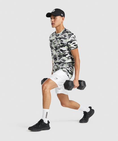Gymshark Arrival 7" Shorts White