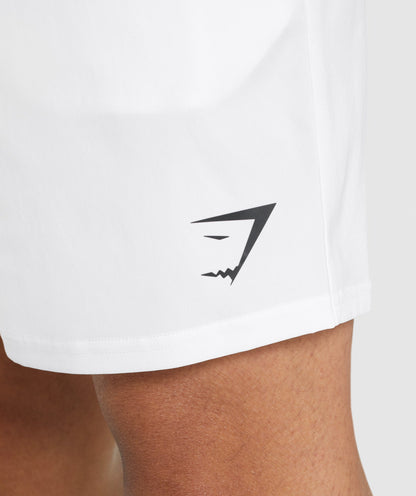 Gymshark Arrival 7" Shorts White