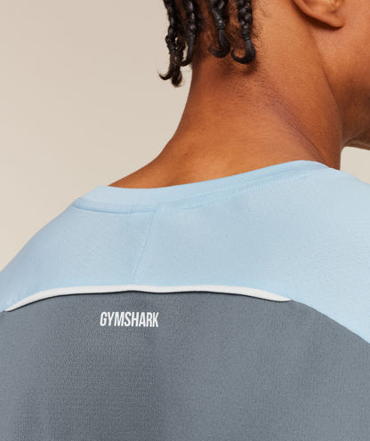 Gymshark Arrival Contrast T-Shirt Chilled Blue