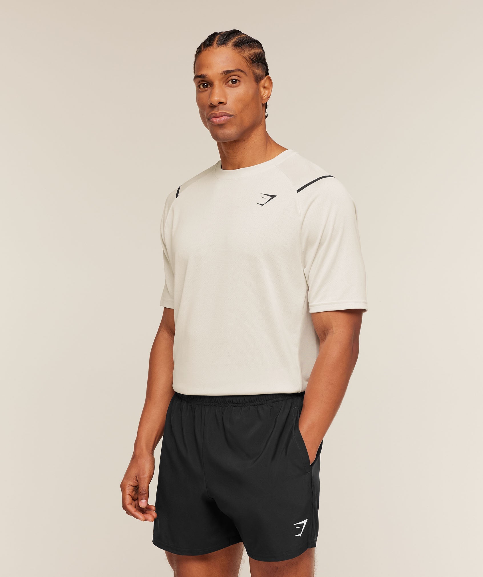 Gymshark Arrival Contrast T-Shirt Tinted White
