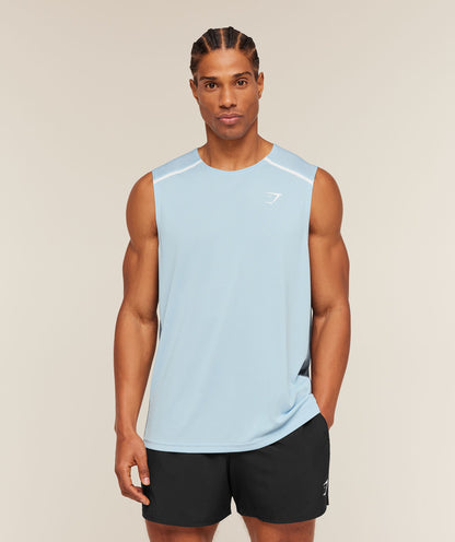 Gymshark Arrival Contrast Tank Chilled Blue
