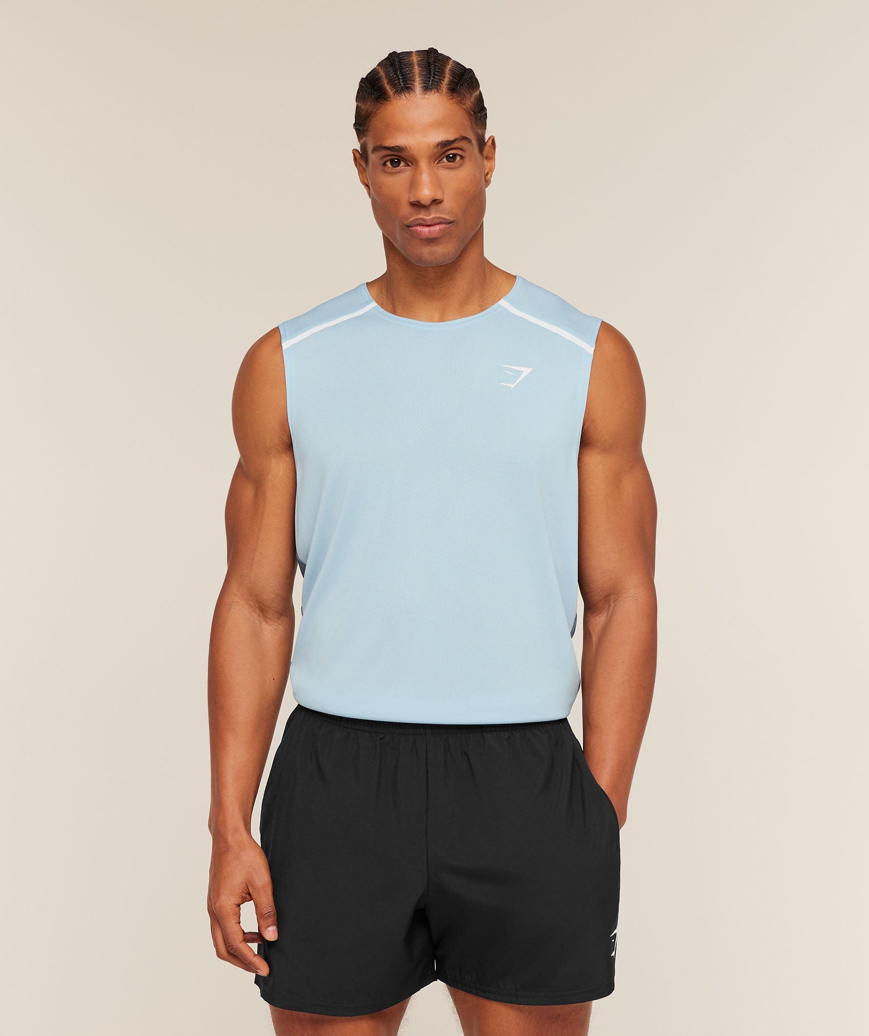 Gymshark Arrival Contrast Tank Chilled Blue