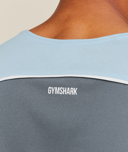Gymshark Arrival Contrast Tank Chilled Blue