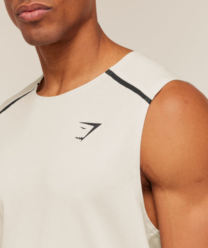 Gymshark Arrival Contrast Tank Tinted White