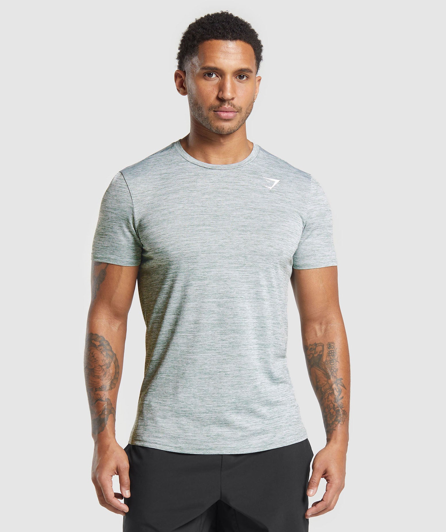Gymshark Arrival Marl T-Shirt Celeste Blue