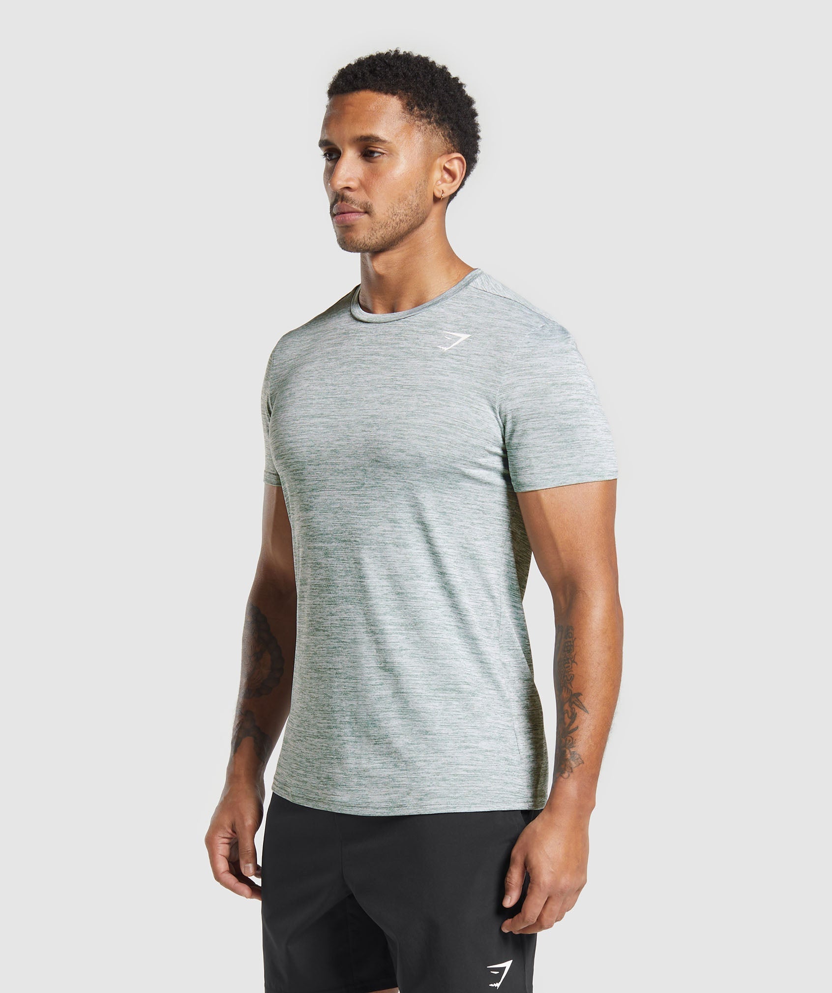 Gymshark Arrival Marl T-Shirt Celeste Blue