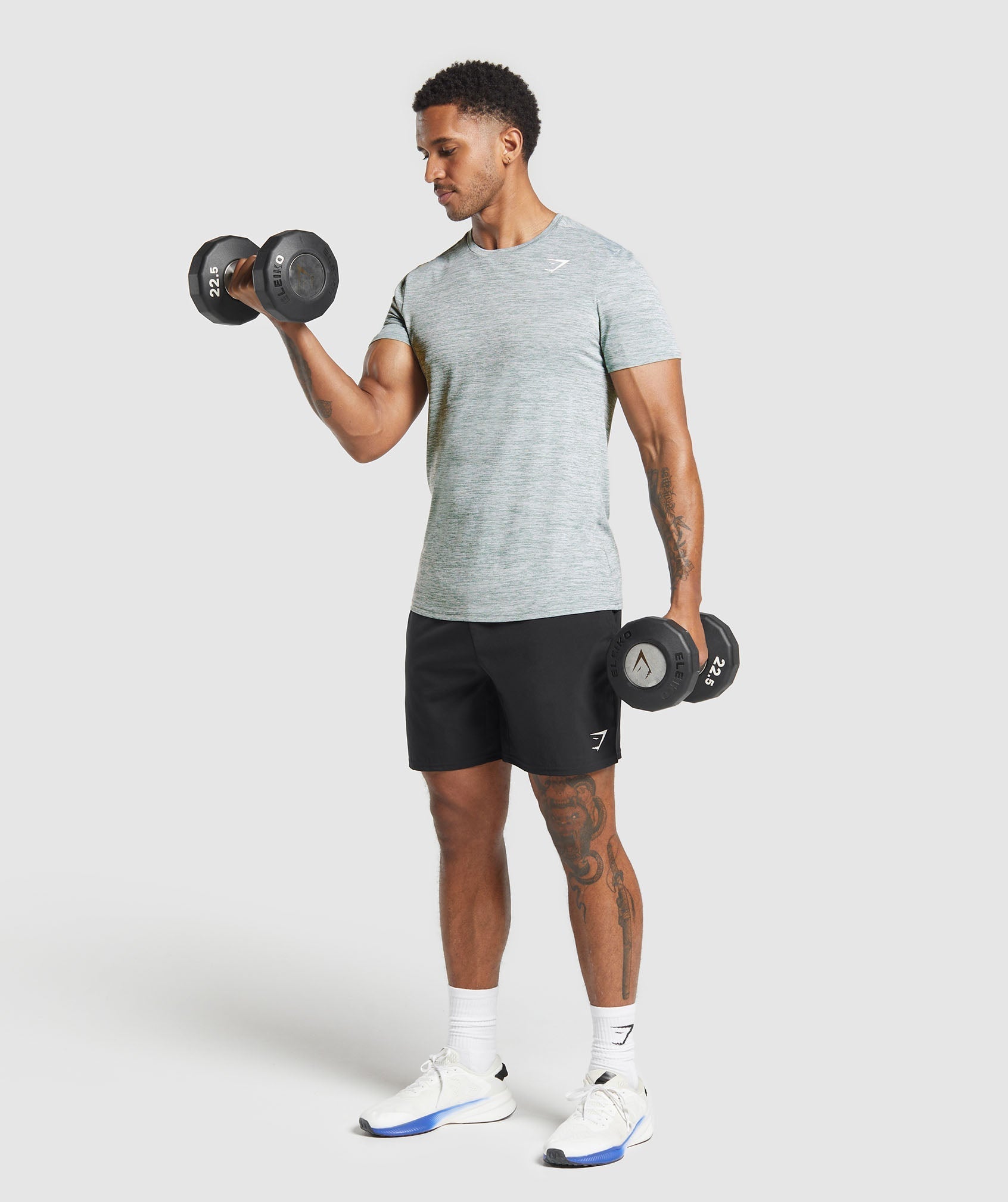 Gymshark Arrival Marl T-Shirt Celeste Blue