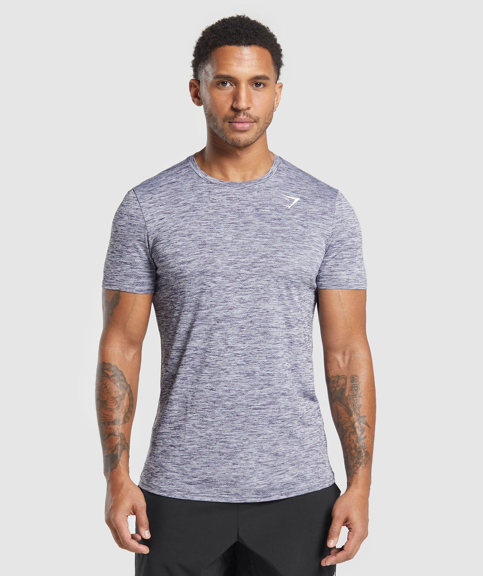 Gymshark Arrival Marl T-Shirt Weighted Purple