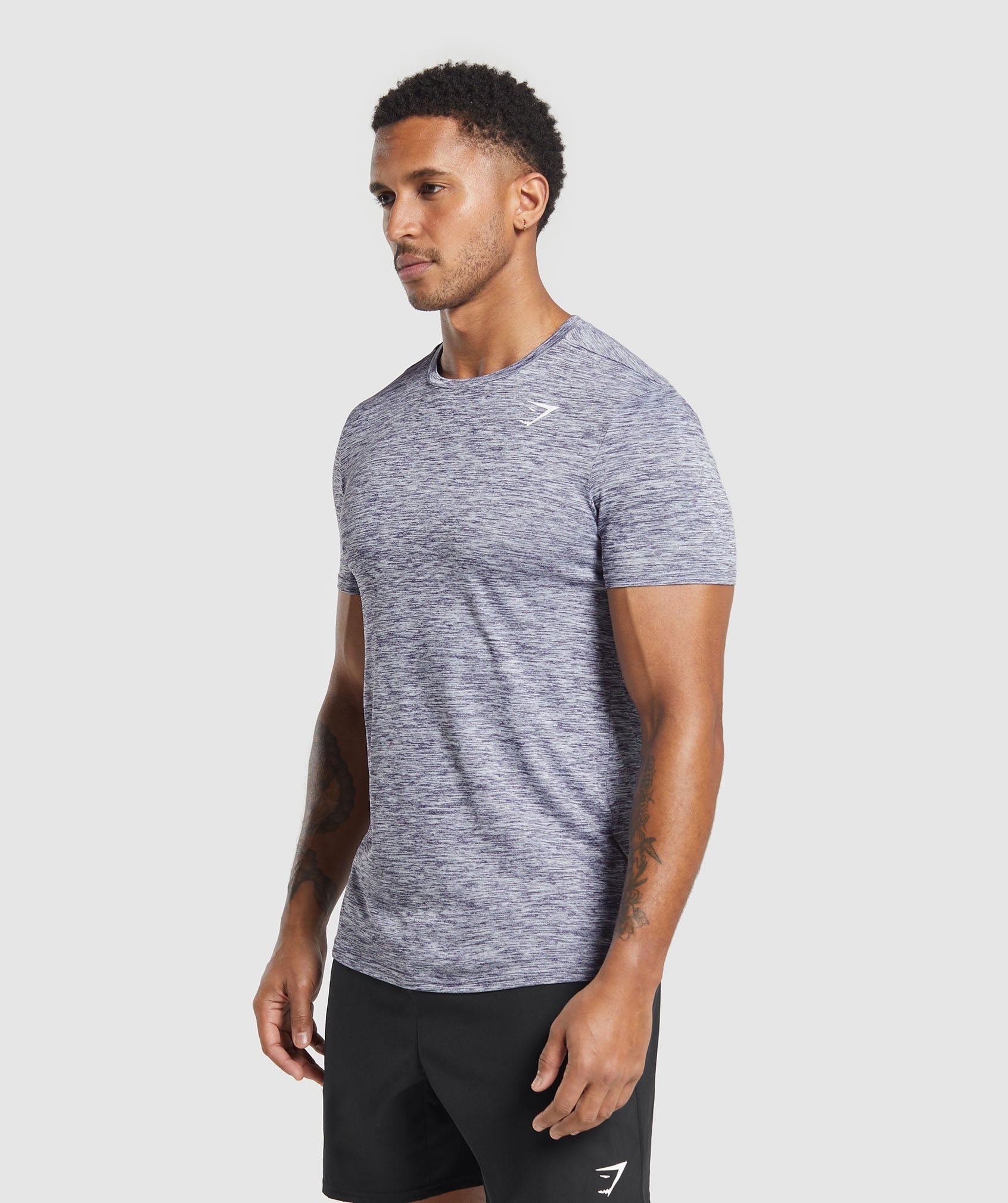 Gymshark Arrival Marl T-Shirt Weighted Purple