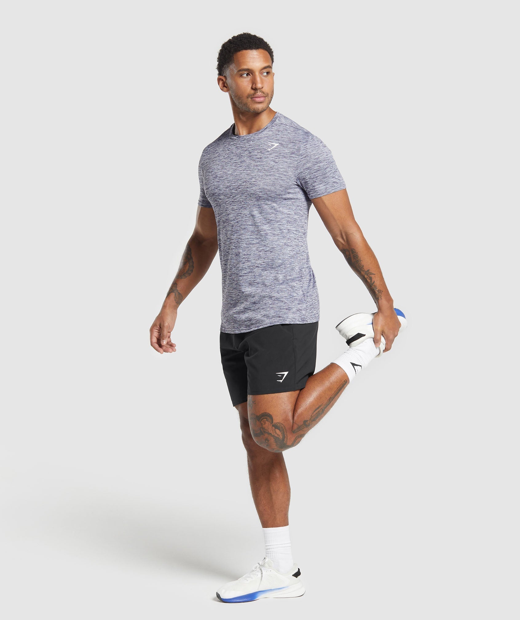 Gymshark Arrival Marl T-Shirt Weighted Purple