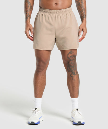 Gymshark Arrival 5" Shorts Cement Brown