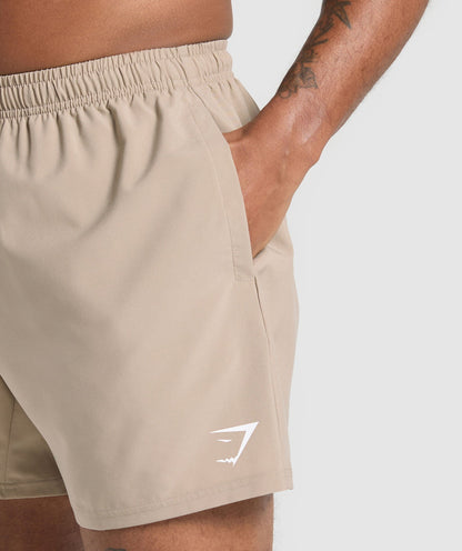 Gymshark Arrival 5" Shorts Cement Brown