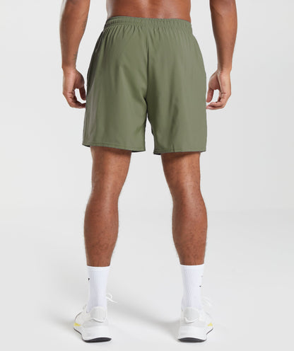 Gymshark Arrival 7" Shorts Core Olive