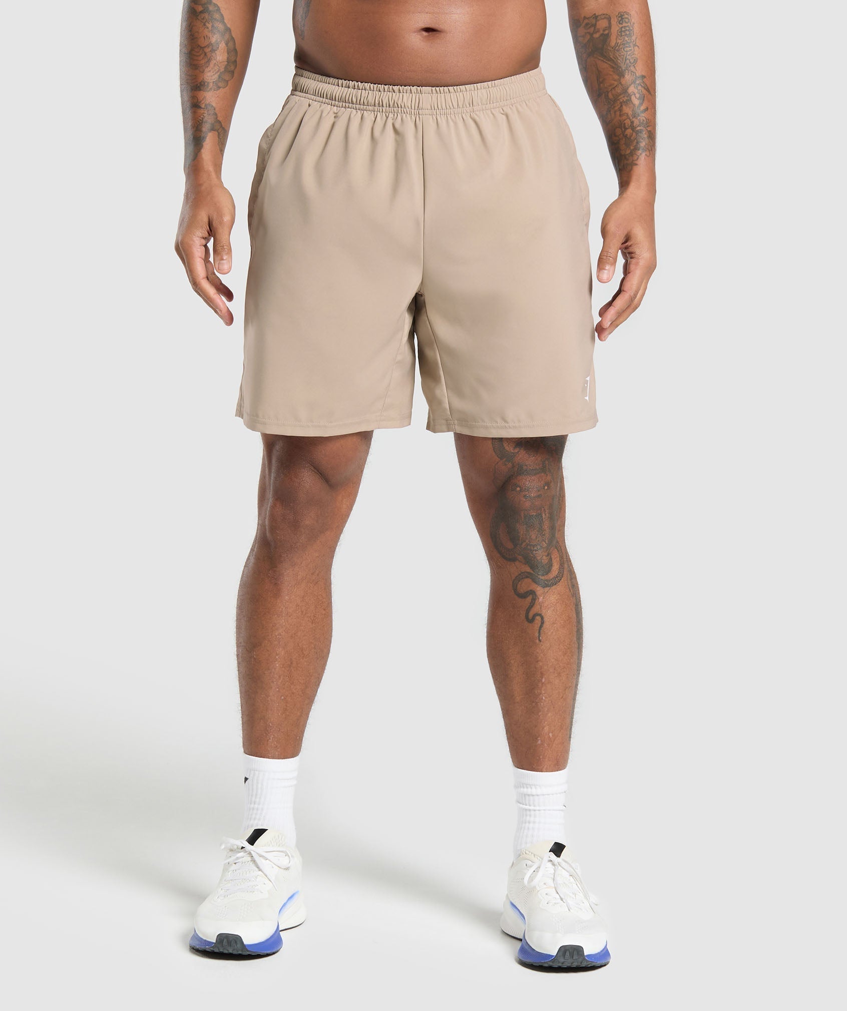 Gymshark Arrival 7" Shorts Cement Brown