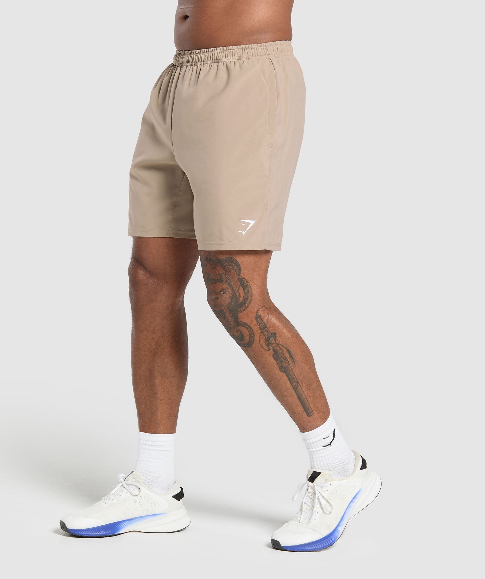 Gymshark Arrival 7" Shorts Cement Brown