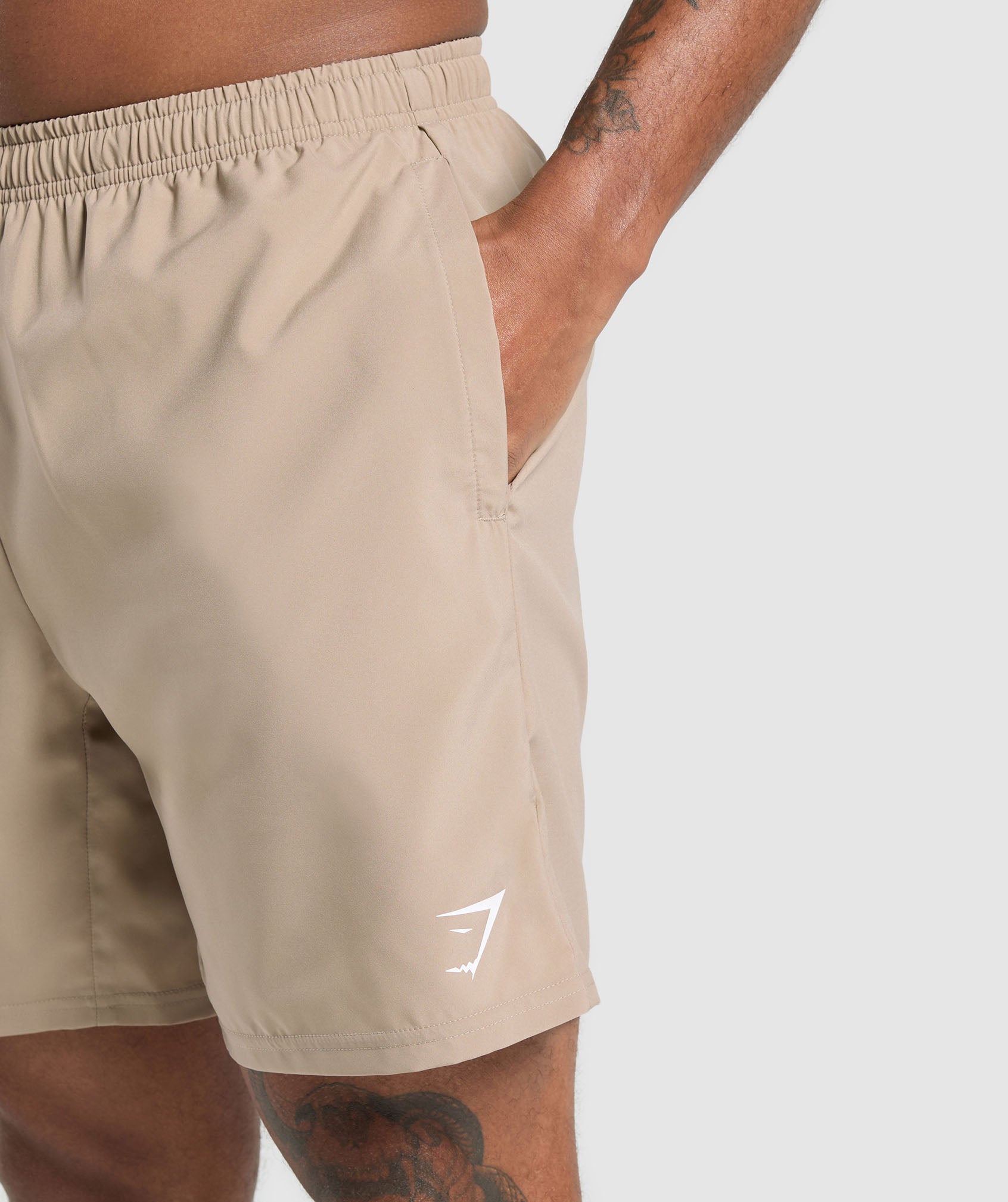 Gymshark Arrival 7" Shorts Cement Brown