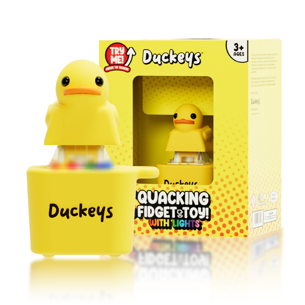 Duckeys Quackey - Fidget Toy That Quacks Yellow