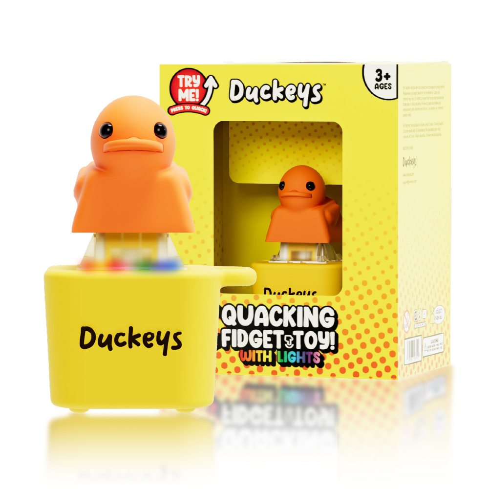 Duckeys Quackey - Fidget Toy That Quacks Orange