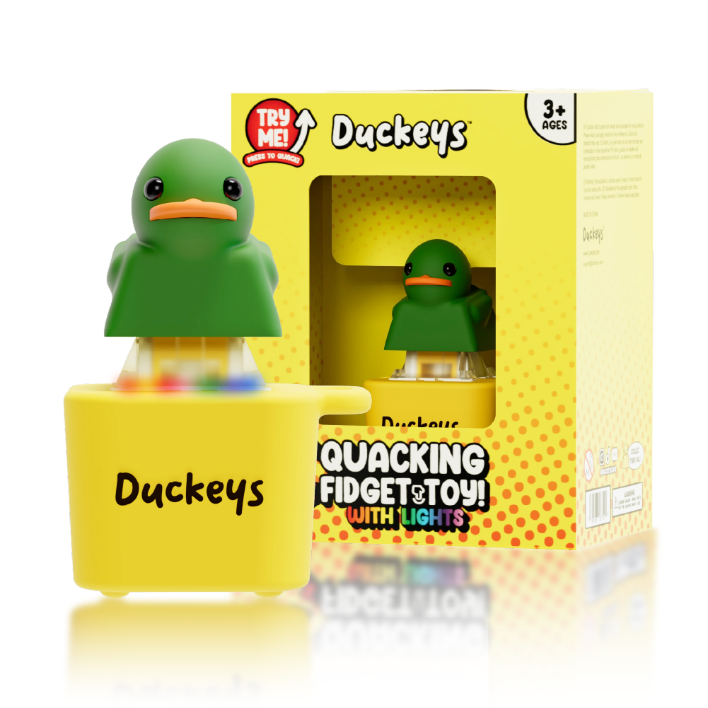Duckeys Quackey - Fidget Toy That Quacks Green