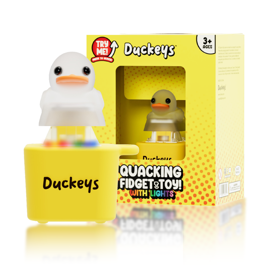 Duckeys Quackey - Fidget Toy That Quacks Clear