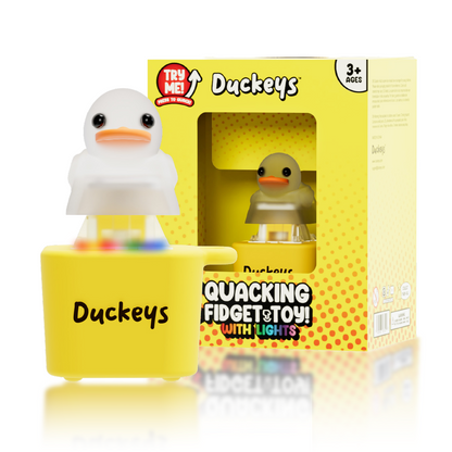 Duckeys Quackey - Fidget Toy That Quacks Clear