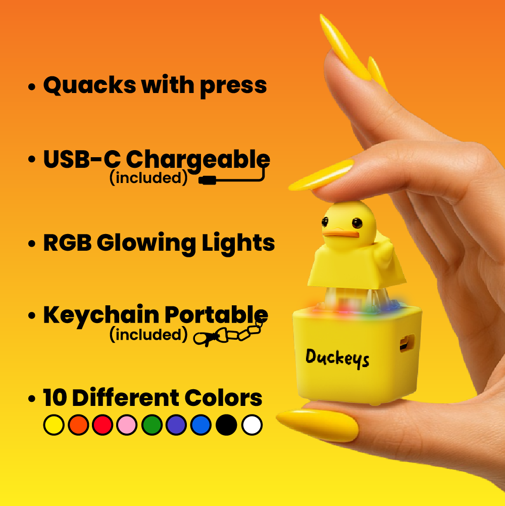 Duckeys Quackey - Fidget Toy That Quacks Clear