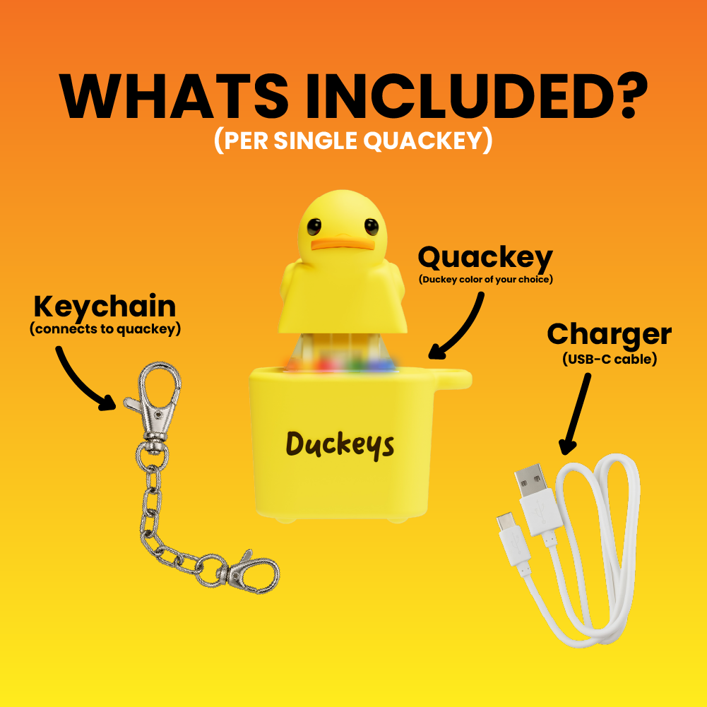 Duckeys Quackey - Fidget Toy That Quacks Clear