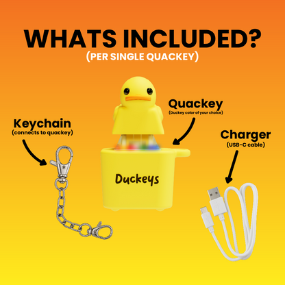 Duckeys Quackey - Fidget Toy That Quacks Clear
