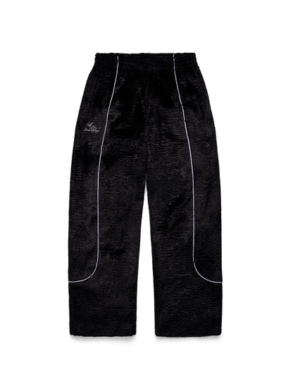 Denim Tears Faux Astrakhan Track Pant Black