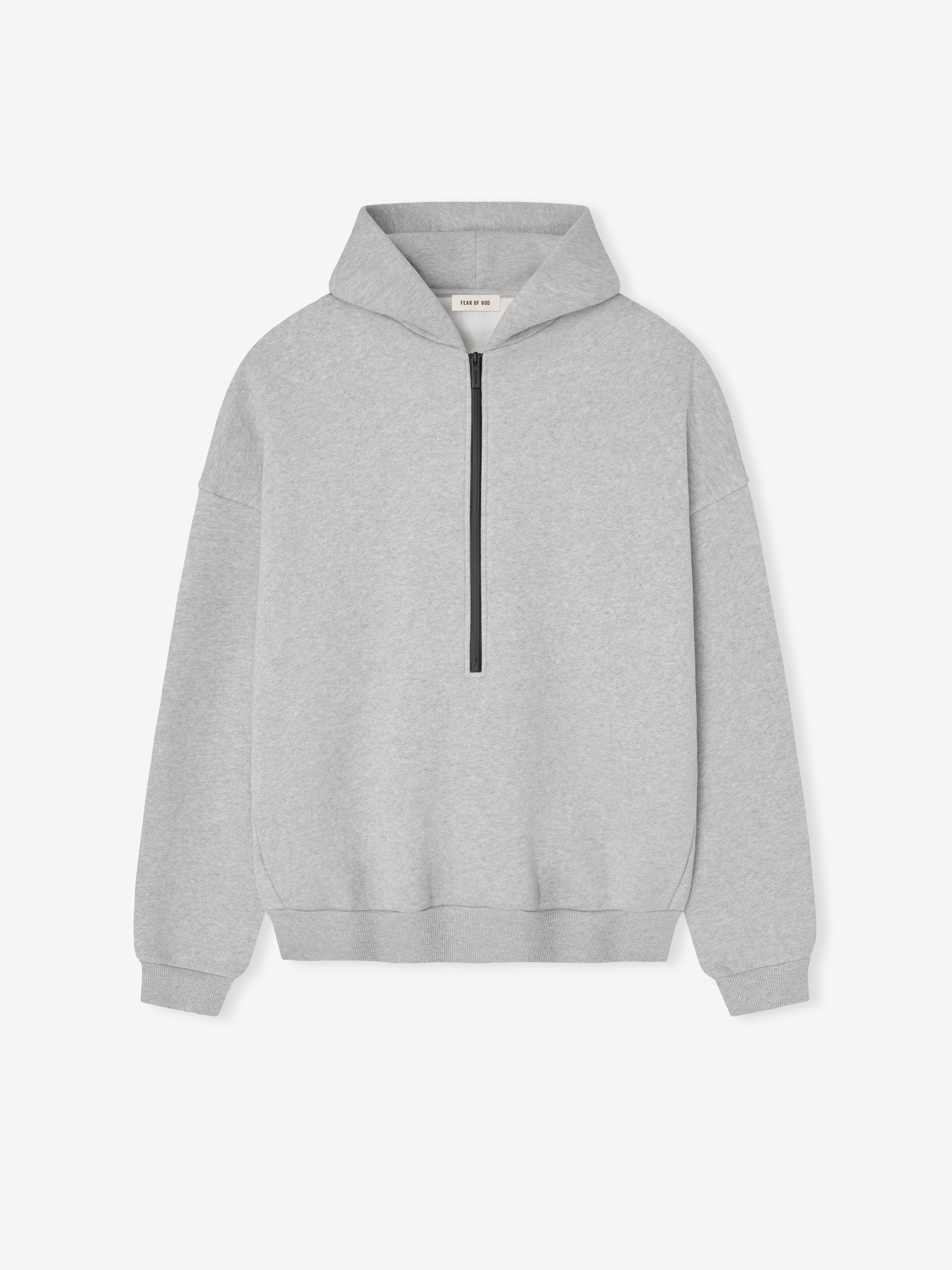 Essentials Athletics Half Zip Hoodie Melange Grey