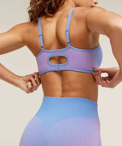 Women's Gymshark Blush Seamless Light Support Sports Bra Steady Purple
