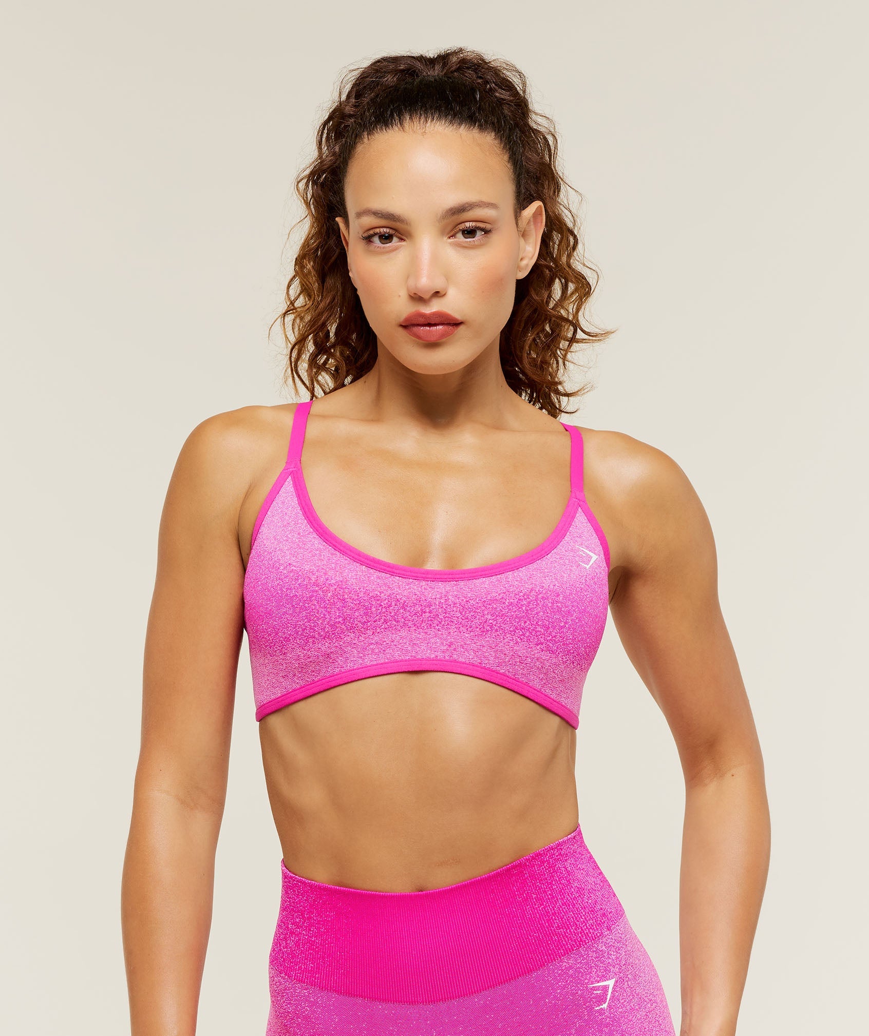 Women's Gymshark Blush Seamless Light Support Sports Bra Super-Set Pink
