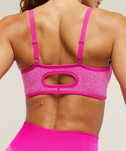 Women's Gymshark Blush Seamless Light Support Sports Bra Super-Set Pink