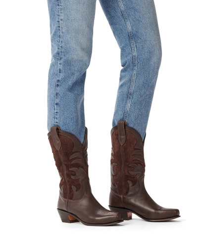 Victoria boot hot fudge aniline leather