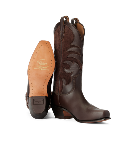 Victoria boot hot fudge aniline leather