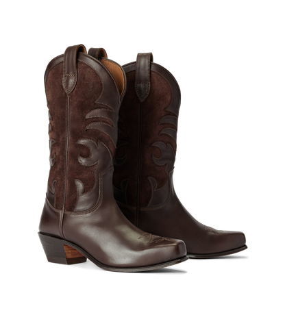 Victoria boot hot fudge aniline leather