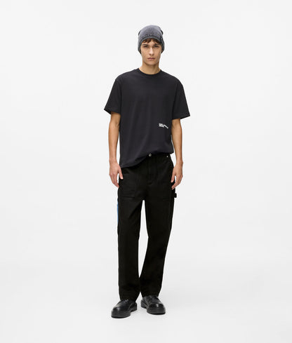 Karl Lagerfeld Denim Panel Overshirt Washed Blue-Black