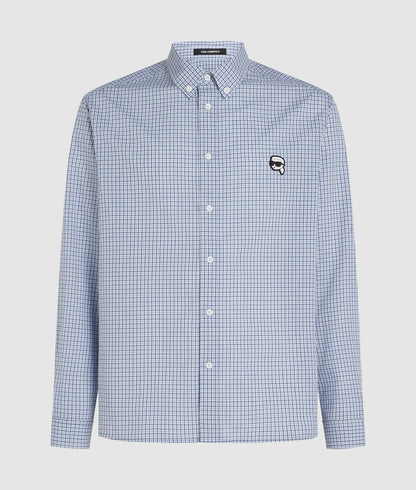 Karl Lagerfeld Ikon Checked Shirt Blue