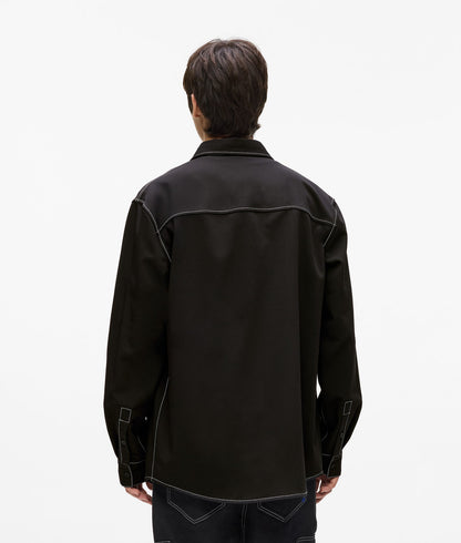 Karl Lagerfeld Contrast Stitch Shirt Black