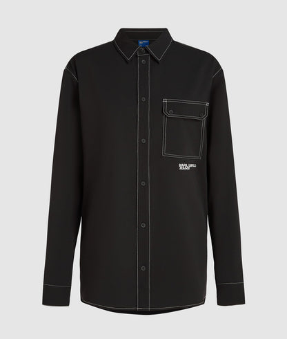 Karl Lagerfeld Contrast Stitch Shirt Black