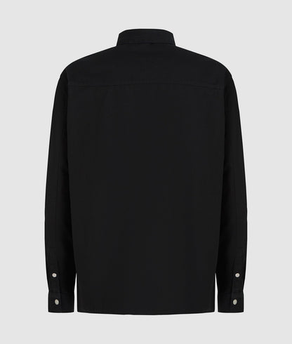 Karl Lagerfeld Denim Panel Overshirt Washed Blue-Black