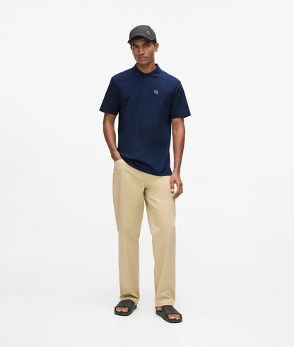 Karl Lagerfeld Ikon Jersey Polo Shirt Medieval Blue